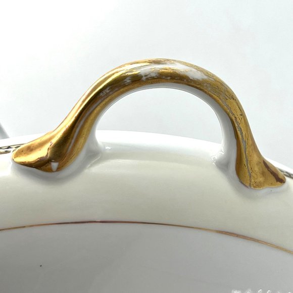 Noritake Chelsea Pattern 71432 Serving Bowl Roses Flowers Leaves Gold Details Ge - Picture 5 of 8